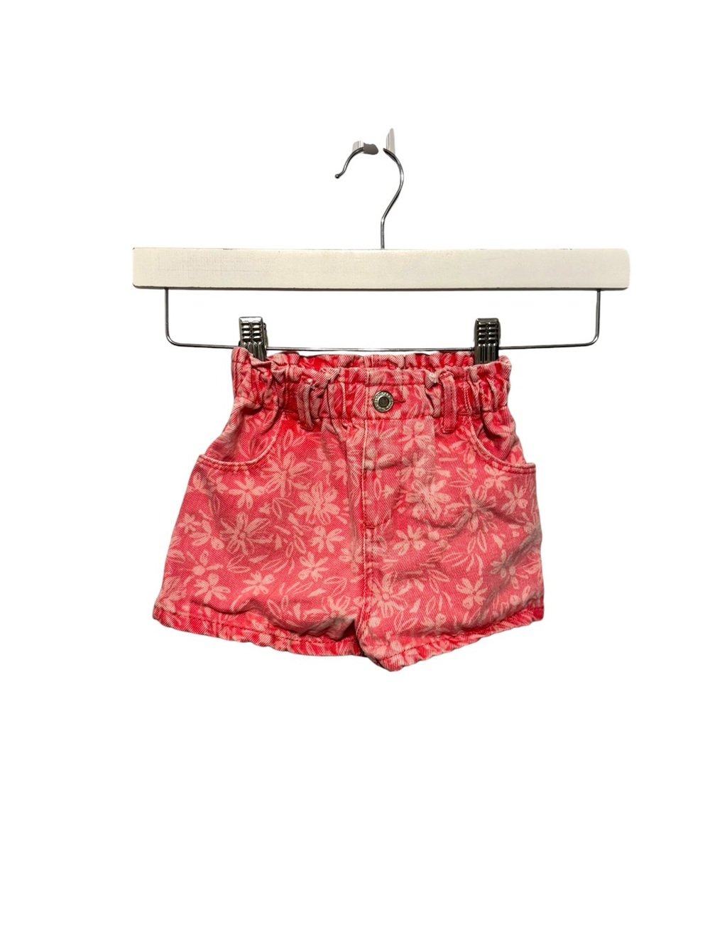 ⭐️ 5/$30 Zara Kids Floral Denim Shorts size 18-24M